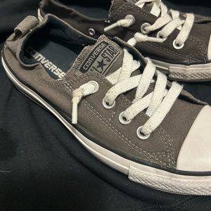 Gray slip-on chuck Taylors